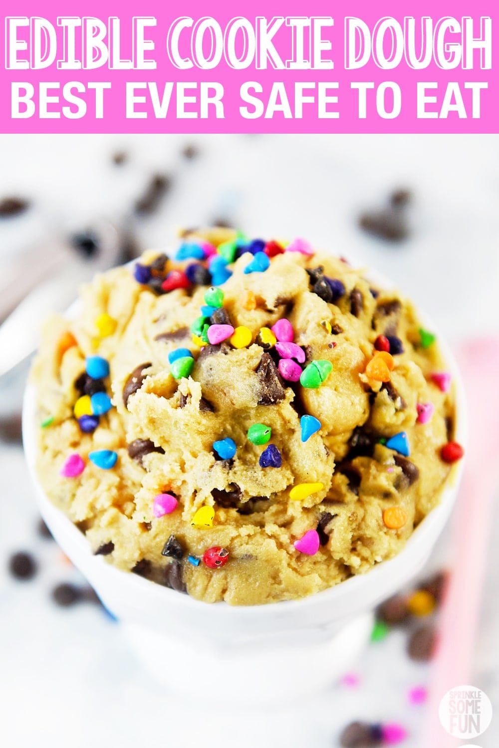 Edible Cookie Dough With Heat Treated Flour â¢ Sprinkle Some Fun